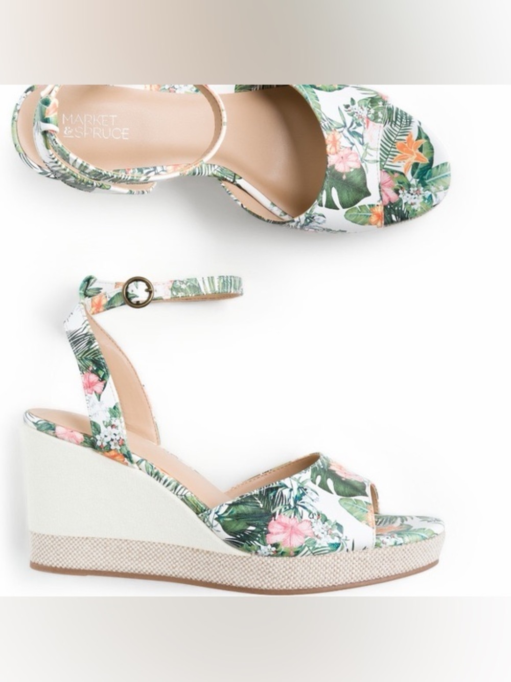 Market & Spruce Claudia Printed Wedge - size 11